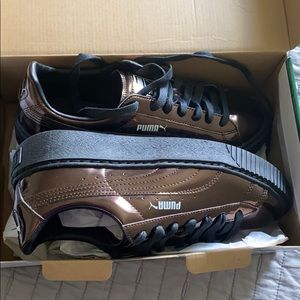 Puma Basket Platform Metallic-Black